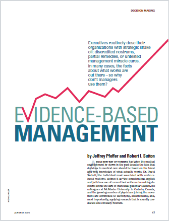 Evidence based management - Managementmodellensite